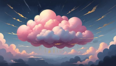 Pink cloud formation over sky