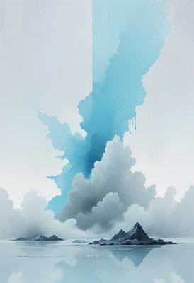 Blue sky over mountains