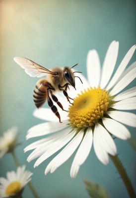 Bee on daisy