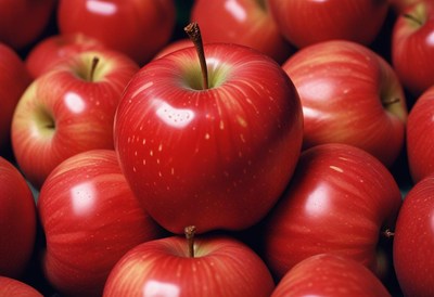 Red apples close up