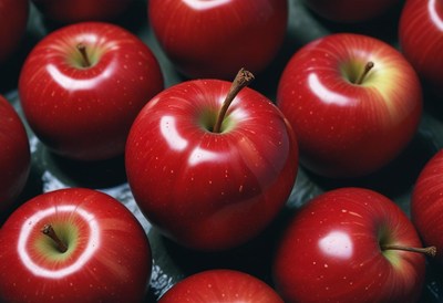 Red apples close up
