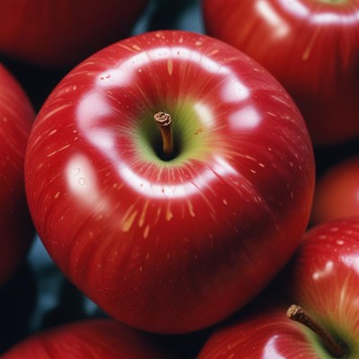 Red apple close-up