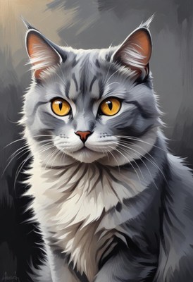 Gray cat portrait
