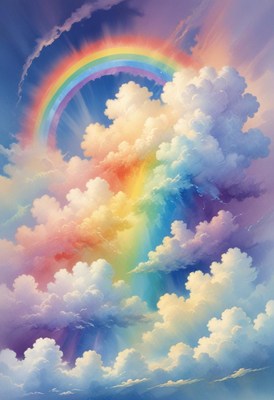 Rainbow cloudscape