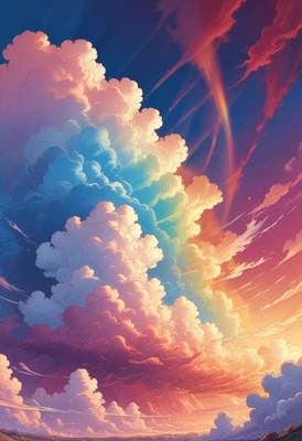 Colorful clouds at sunset