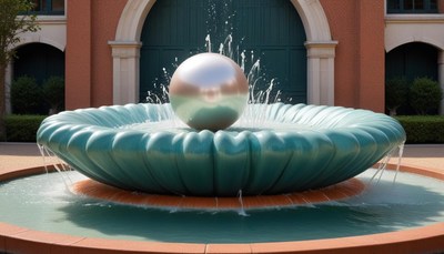 Aqua fountain with orb
