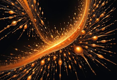 Golden liquid explosion