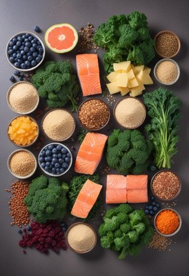 Healthy food ingredients for balanced diet