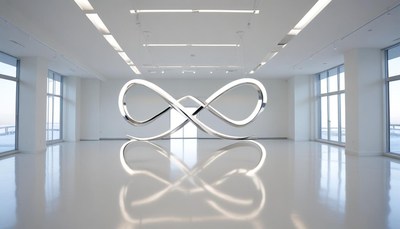 Infinity sculpture in white room
