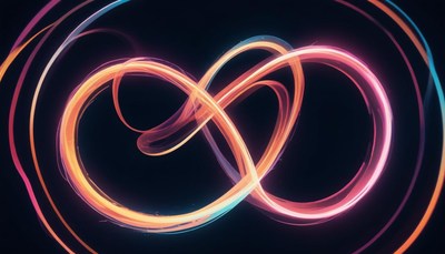 Abstract infinity light trails