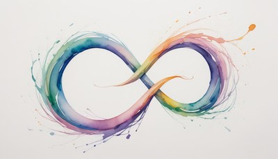 Watercolor infinity symbol