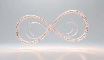 Infinity symbol made of light