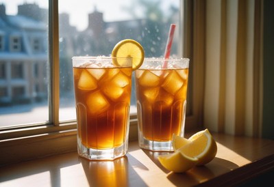 Iced tea on a sunny day