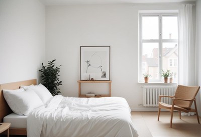 Minimalist bedroom interior