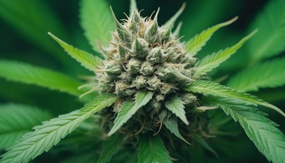 Cannabis bud close up