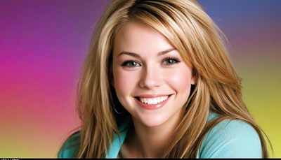 Woman smiling with blonde hair