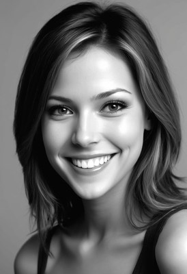 Woman smiling close-up portrait