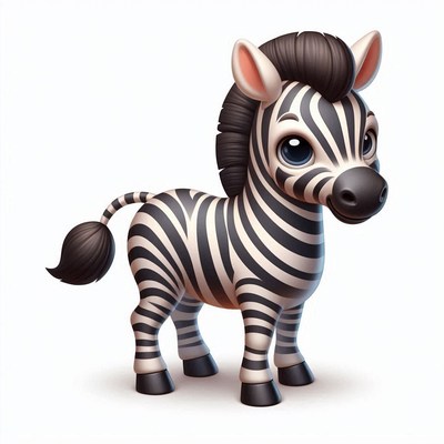 Cute cartoon zebra