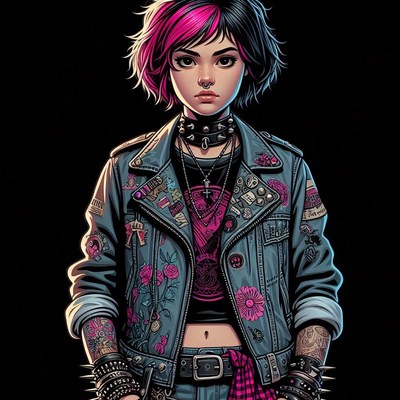 Punk girl portrait