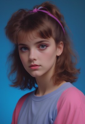 Teen girl with pink headband