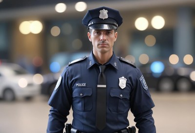 Police officer standing in uniform