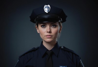 Female police officer portrait