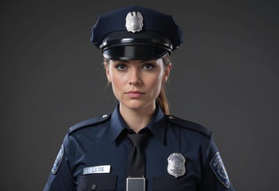 Female police officer portrait