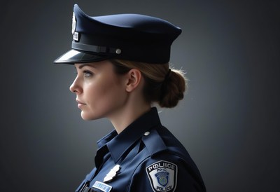 Female police officer portrait