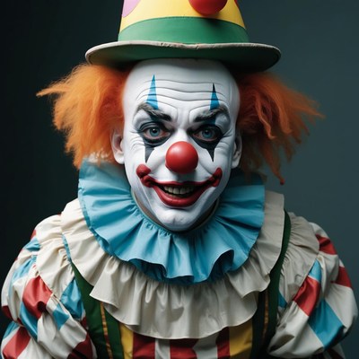 Clown portrait with big smile