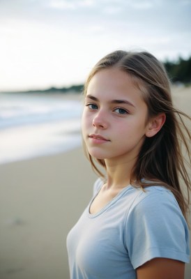 Young woman on the beach