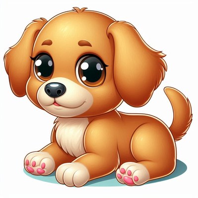 Cute puppy illustration