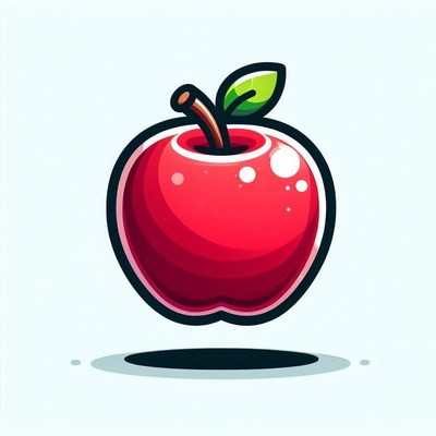 Red apple illustration