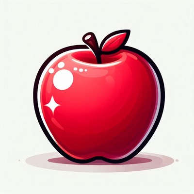 Red apple illustration