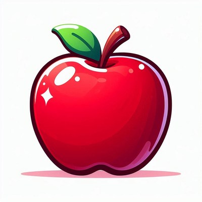 Red apple illustration