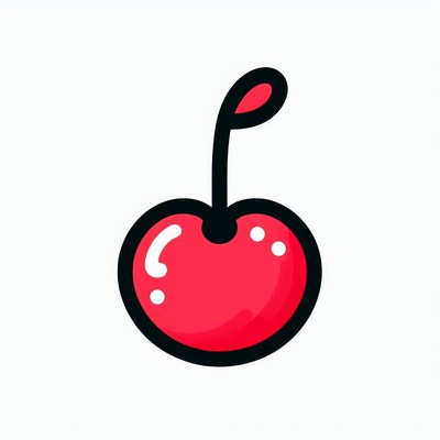 Red cherry cartoon illustration
