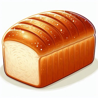 Freshly baked loaf of white bread