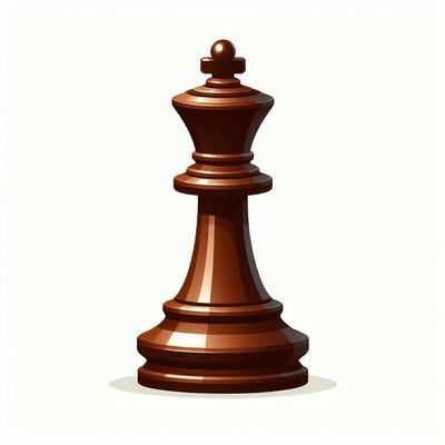 Brown chess king piece