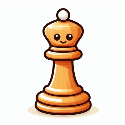 Smiling cartoon chess queen