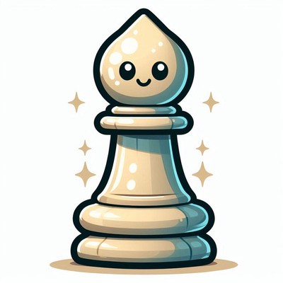 Smiling white pawn