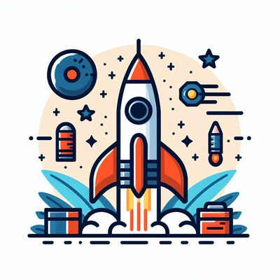 Rocket launching into space