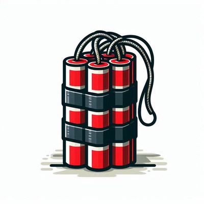 Cartoon dynamite sticks