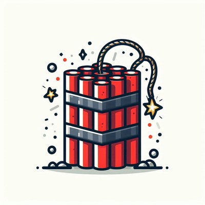 Cartoon dynamite stick illustration