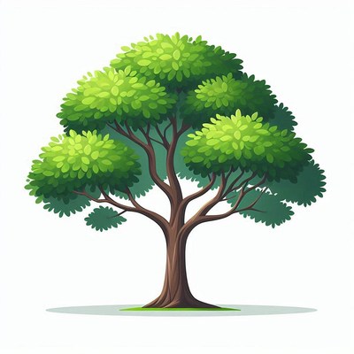 Green tree with lush foliage