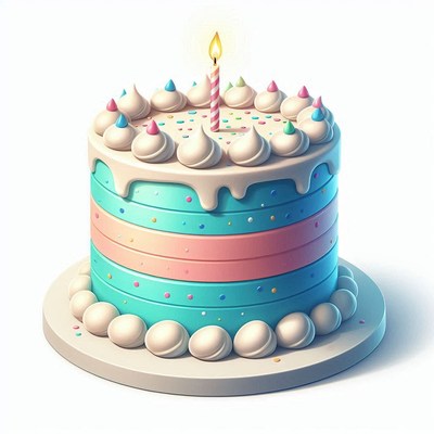 Birthday cake with candle