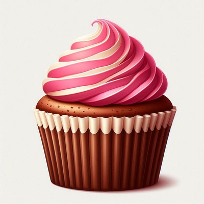 Pink swirl cupcake
