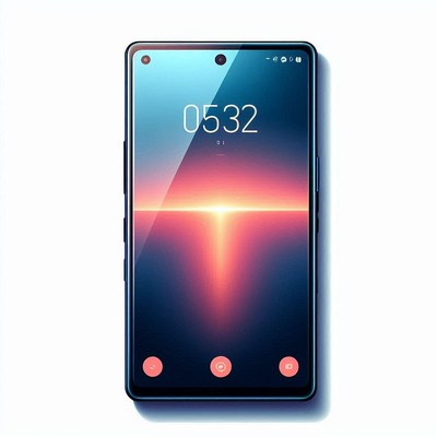 Smartphone with Sunset Lock Screen