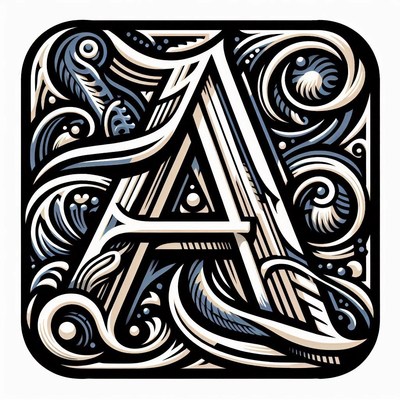 Ornate letter a illustration