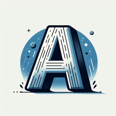 3d letter a illustration
