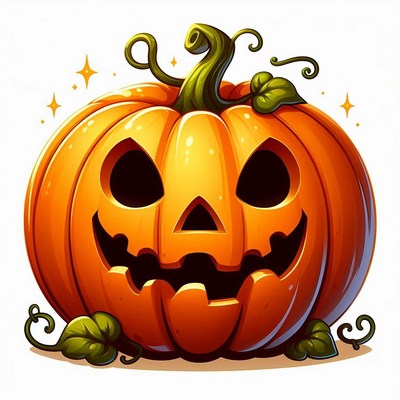 Carved halloween pumpkin