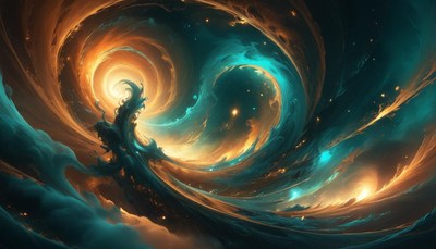 Abstract space swirls